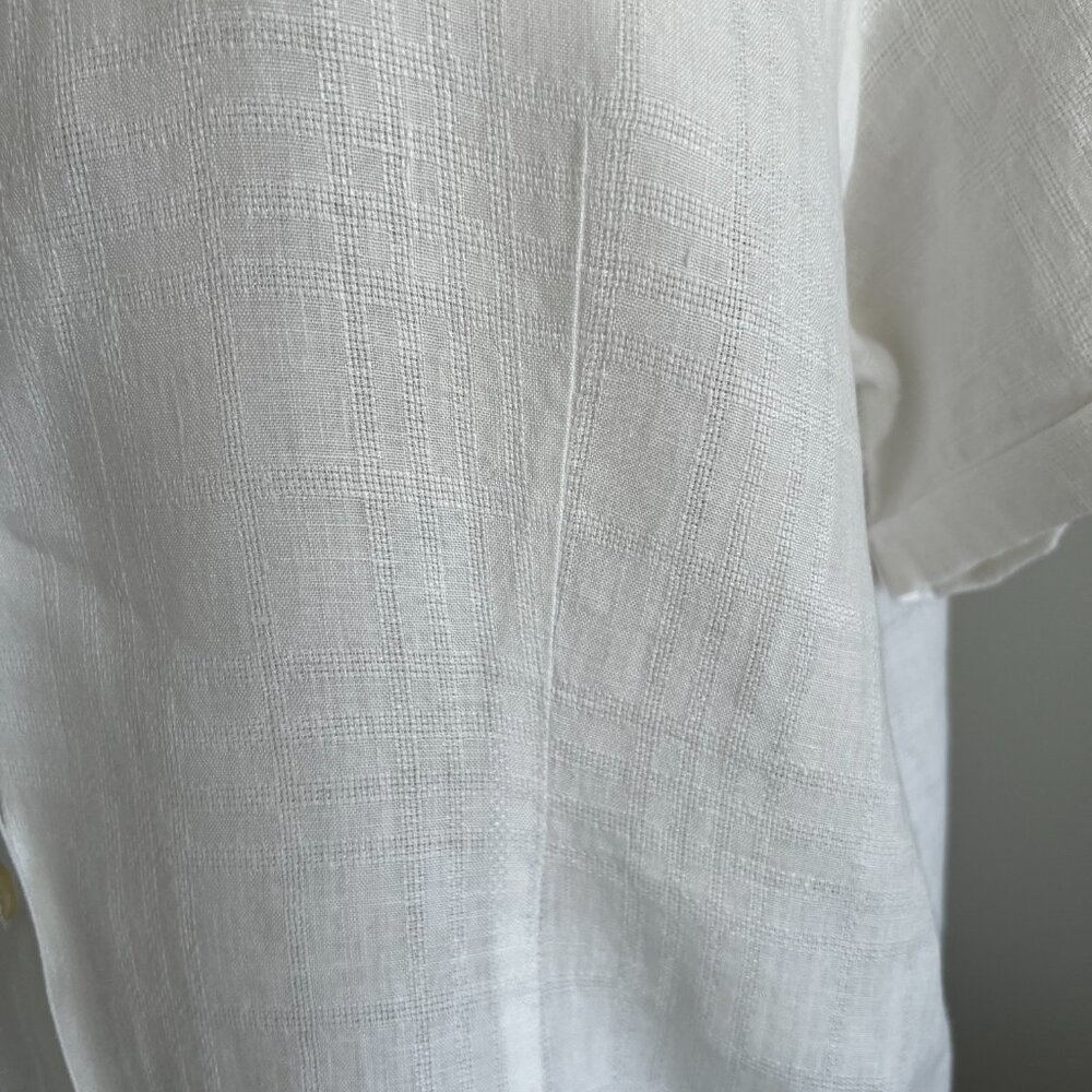 Lauren - Ralph Lauren, 100% Linen, White Button down top, Size 16 - Picture 4 of 13